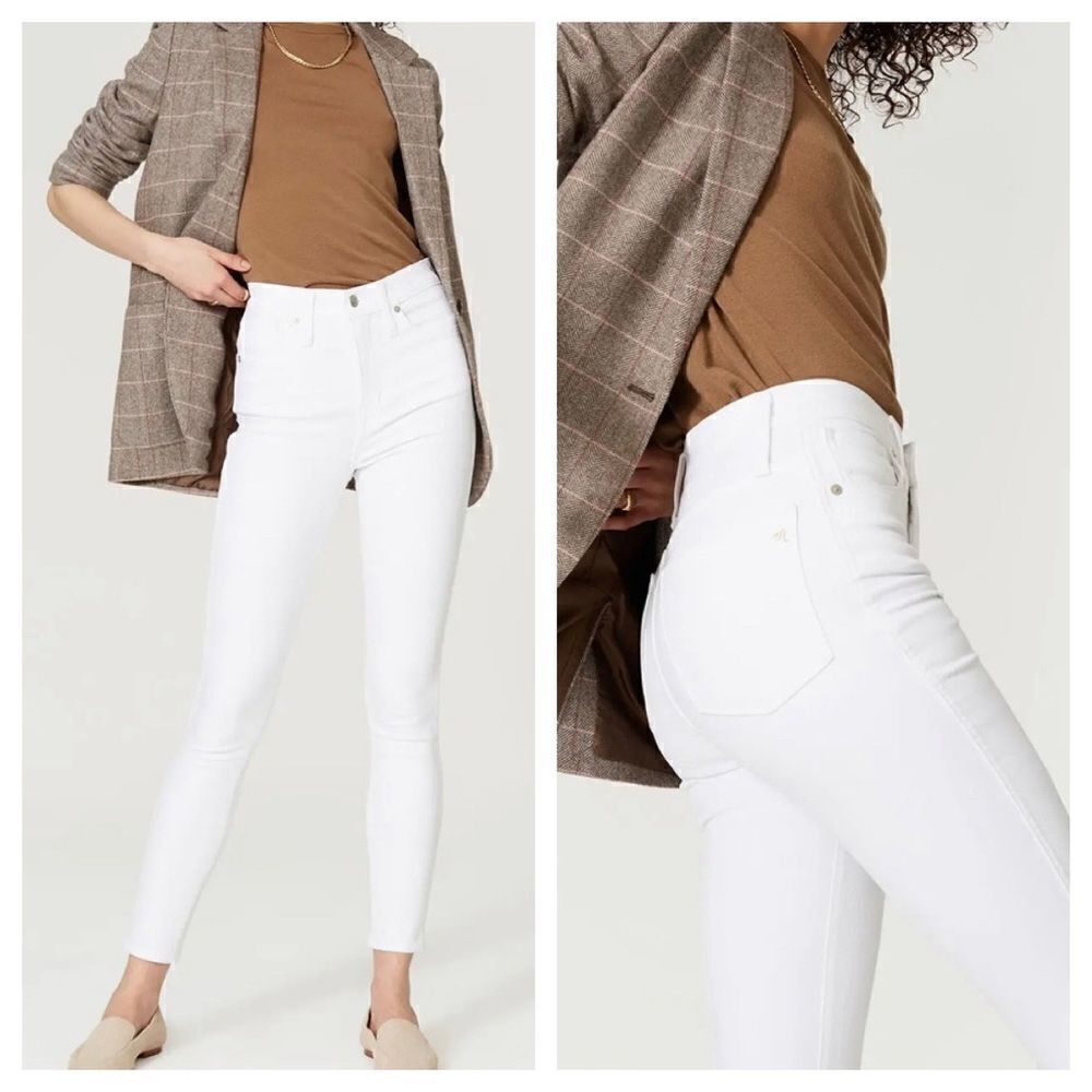 Madewell Pure White 10' High Rise Jeans